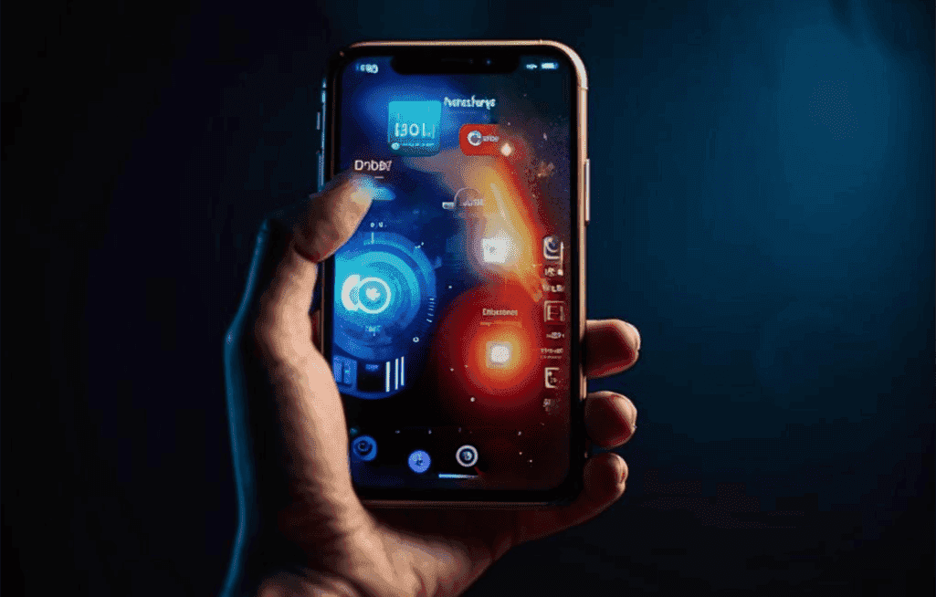 Смартфон в руке.