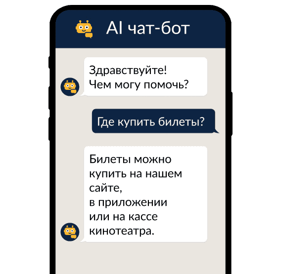 Работа умного чат-бота.