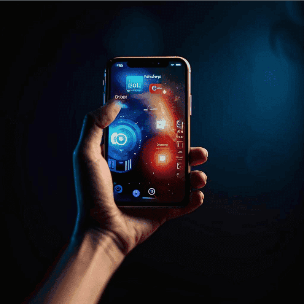 Смартфон в руке. 